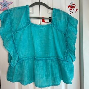Teal blouse